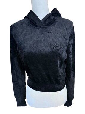 Alexanderwang. T Cropped Hoodie Black, XL NWT
